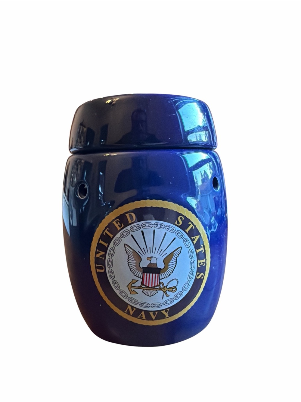 Scentsy United States Navy Retired Wax Warmer Blue Military USN Licensed 6.25”
